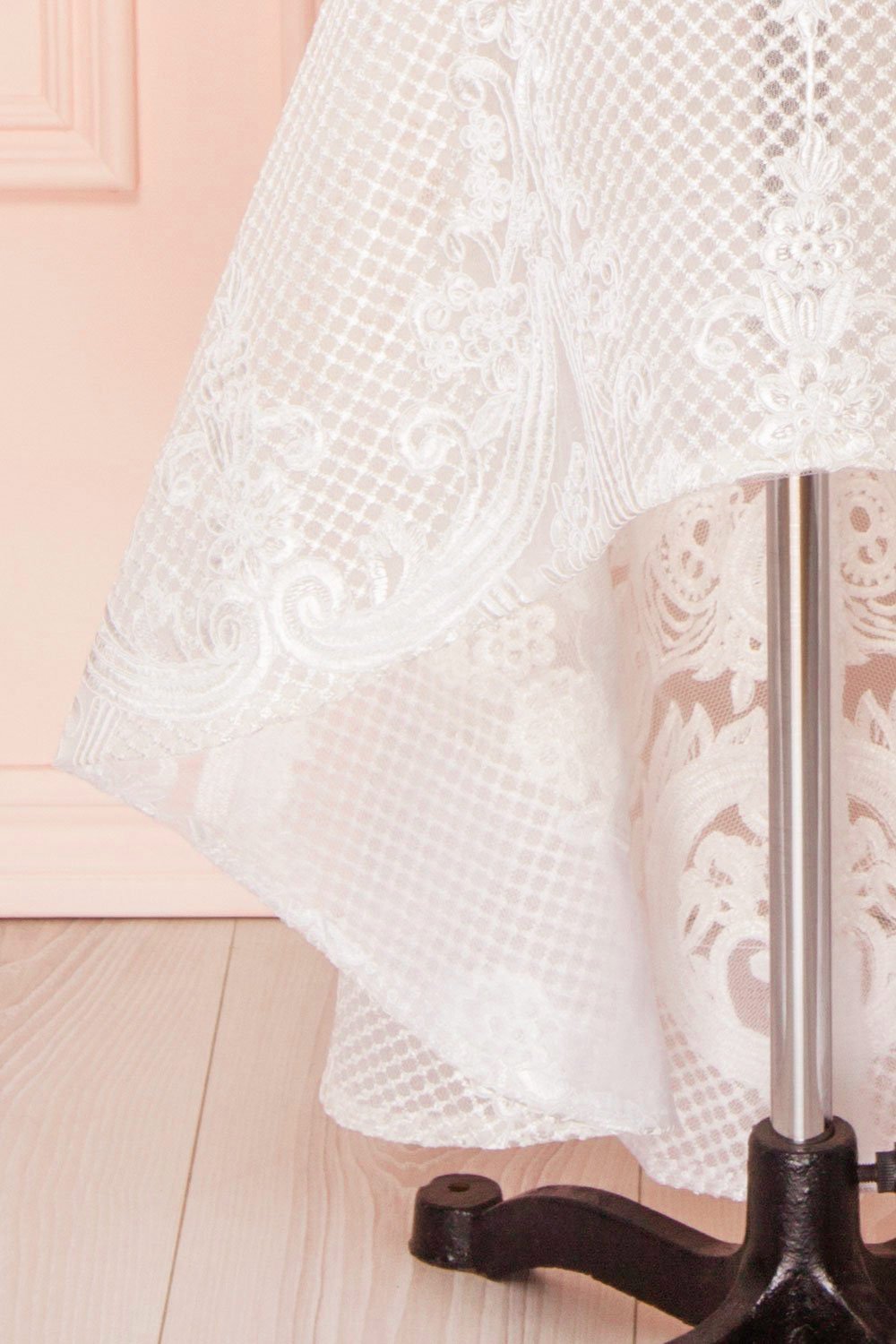 Seraya Light White Embroidered High-Low Bridal Gown | Boudoir 1861