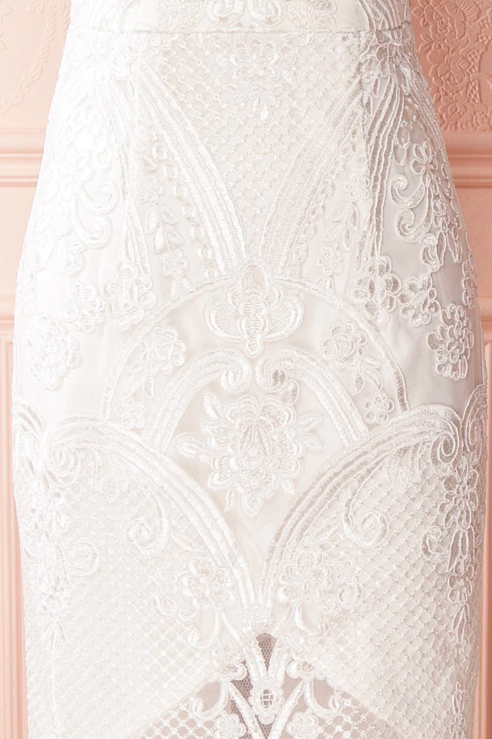 Seraya Light White Embroidered High-Low Bridal Gown | Boudoir 1861