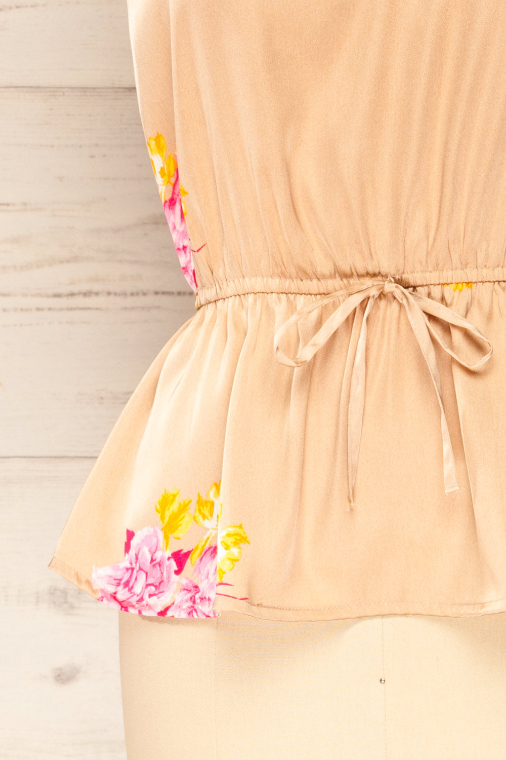 Set Eforie Satin Floral Tank Top And Bottom | La petite garçonne top bottom