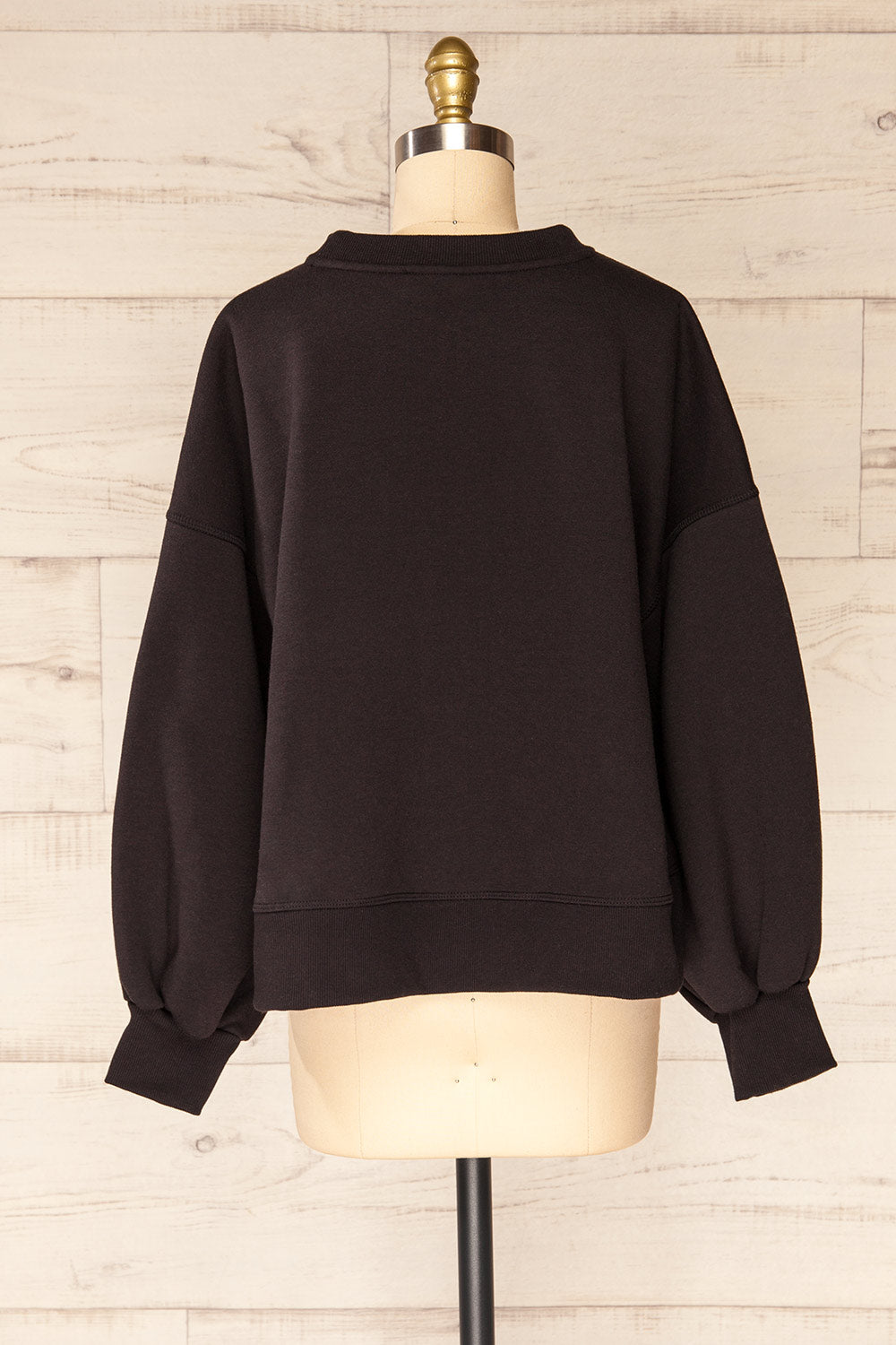 Set Luqa Black Sweater & Joggers Set | La petite garçonne top back view