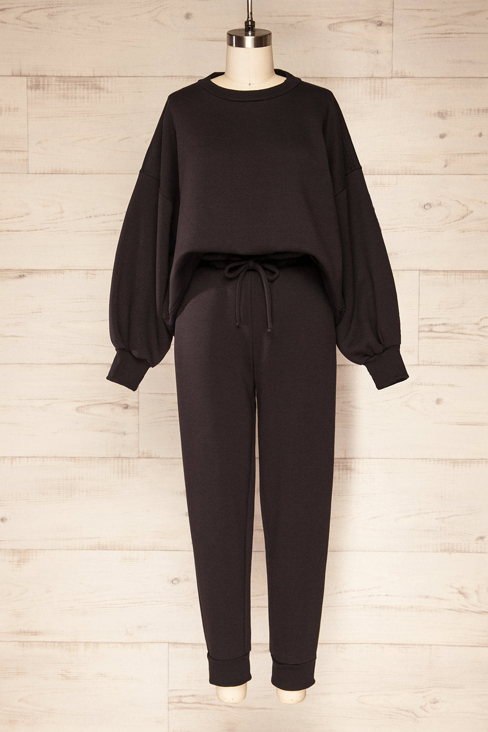 Set Luqa Black Sweater & Joggers Set | La petite garçonne set