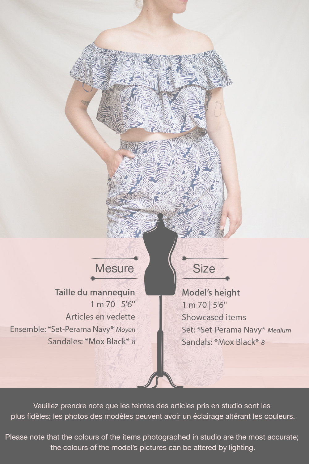 Set Perama Brown Off-Shoulder Top & Palazzo Pants | La petite garçonne fiche