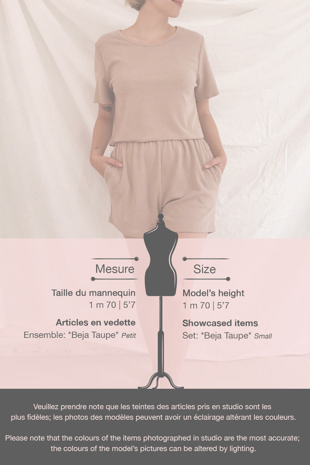 Set Beja Taupe T-Shirt & Shorts Set | La petite garçonne template