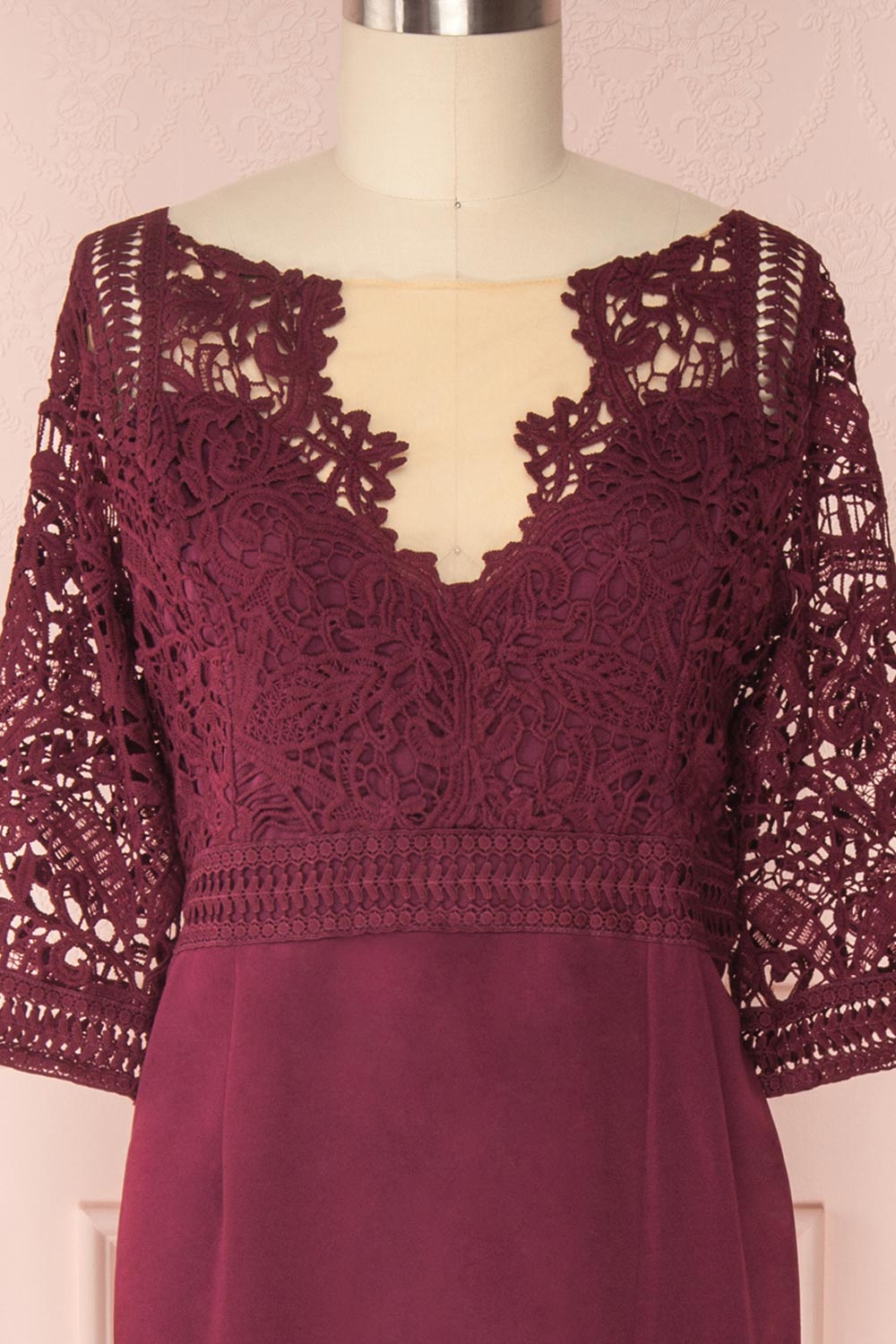 Shafie Garnet | Plus Size Burgundy Dress