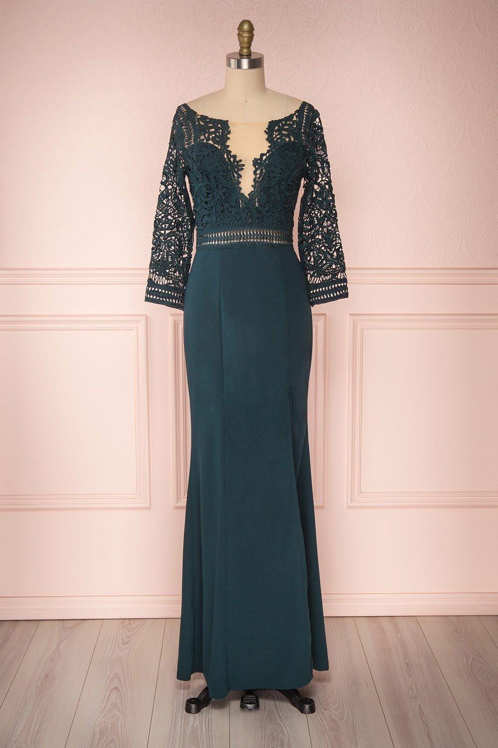 Shafinaz Emerald | Green Maxi Dress