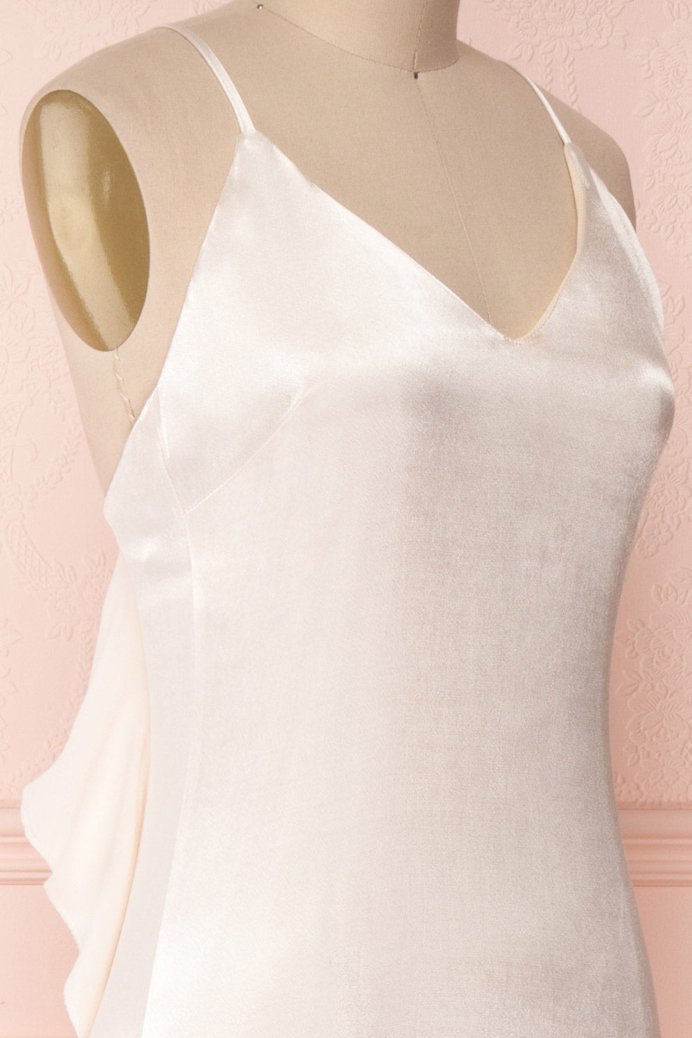 Sharbel Opal | Cream Satin Slip Dress