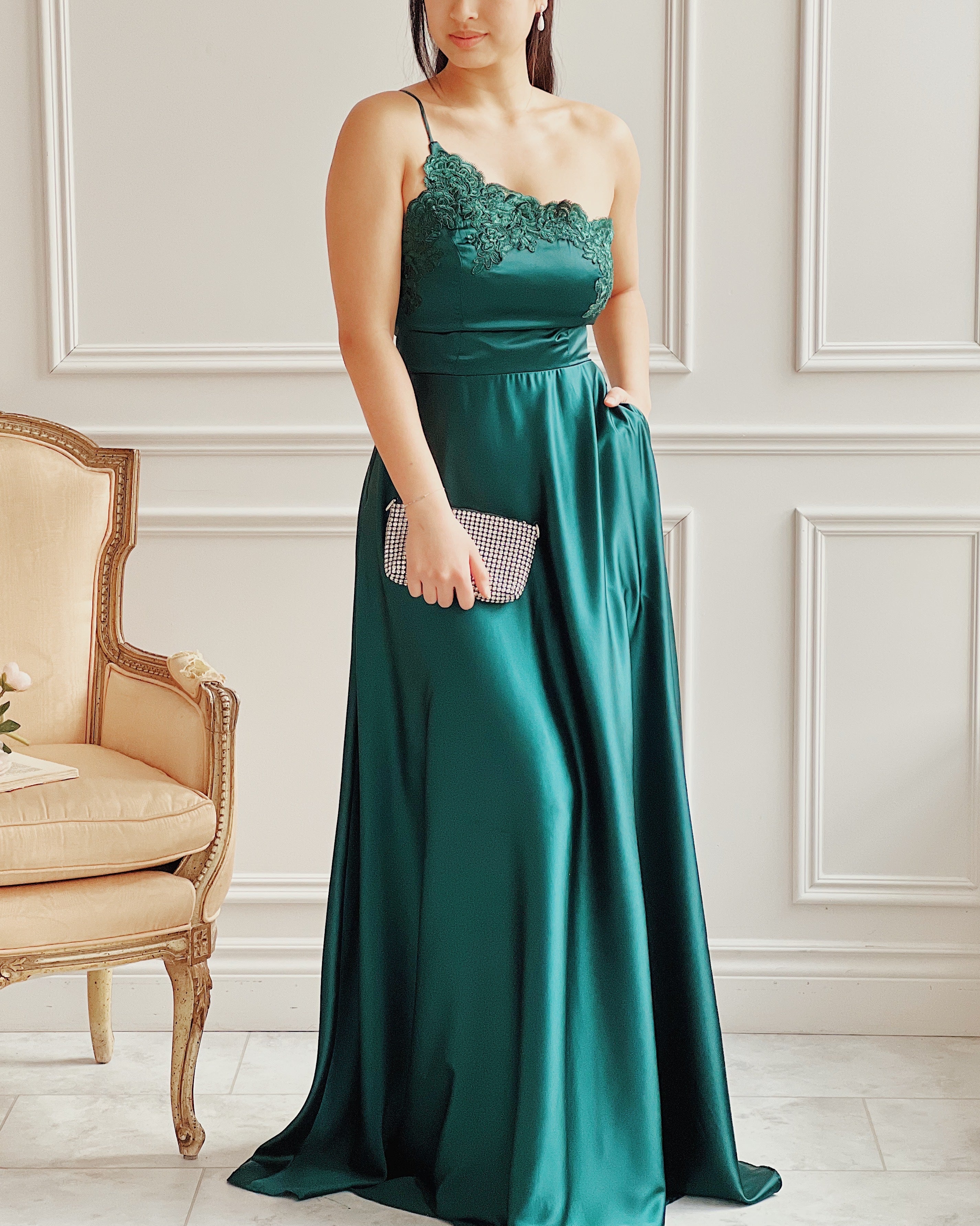 A La Brunante White Crystal Clutch Bag | Boutique 1861 on model