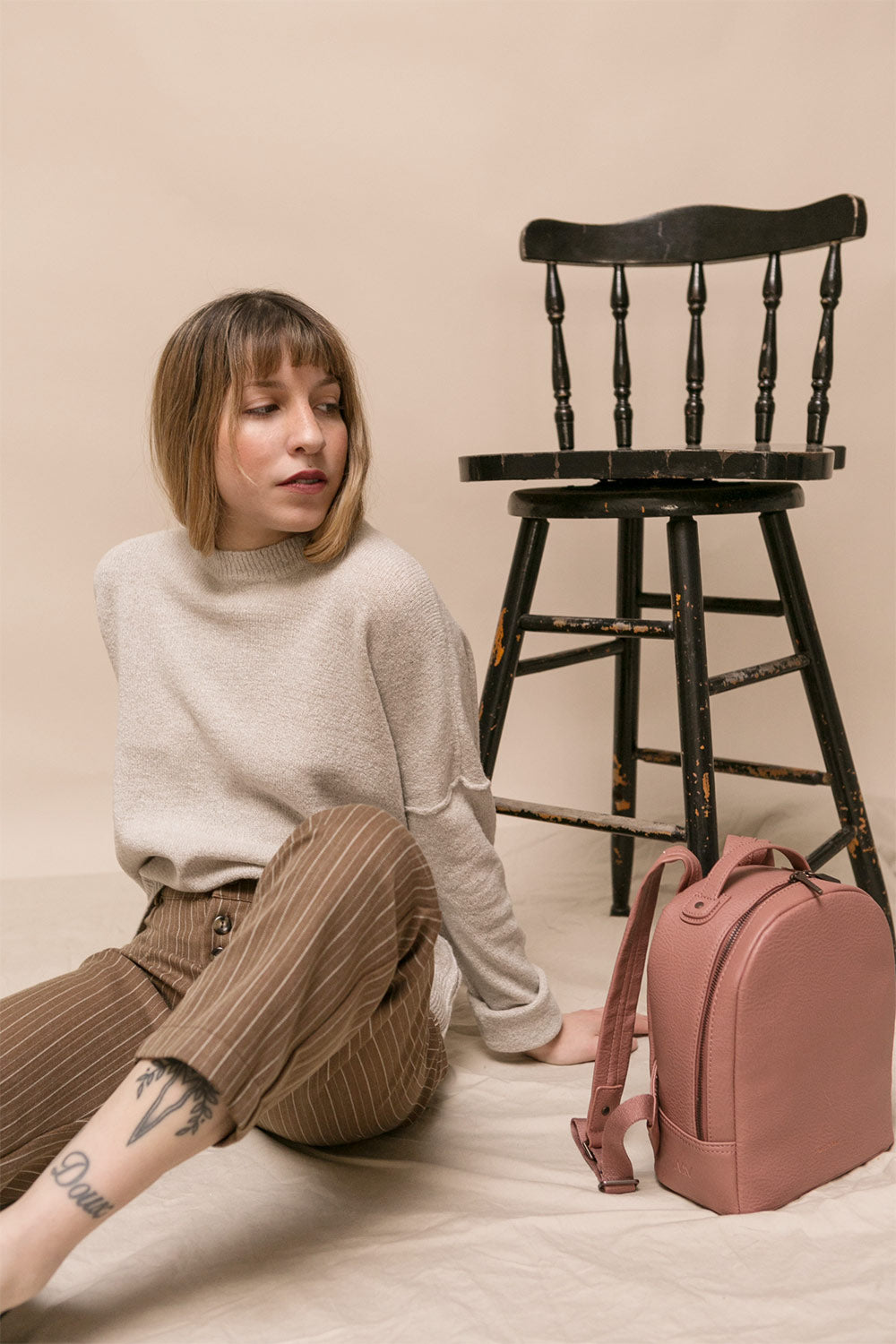 Decin Cliff Brown Tapered & Cropped Pants | La Petite Garçonne