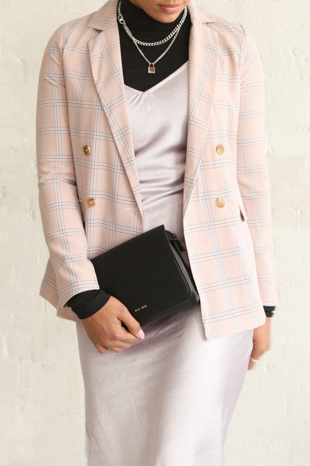 Skerries Gris Grey Plaid Blazer | Veston photos | La Petite Garçonne