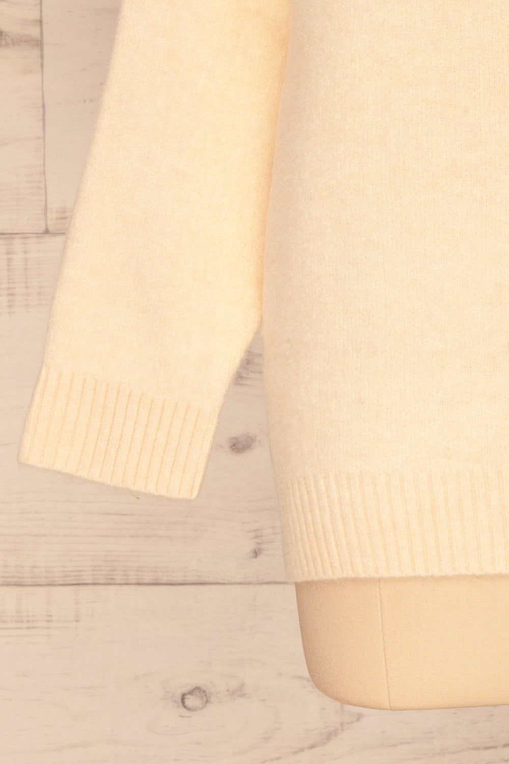 Sochi Ivory Turtleneck Knit Sweater | La petite garçonne bottom