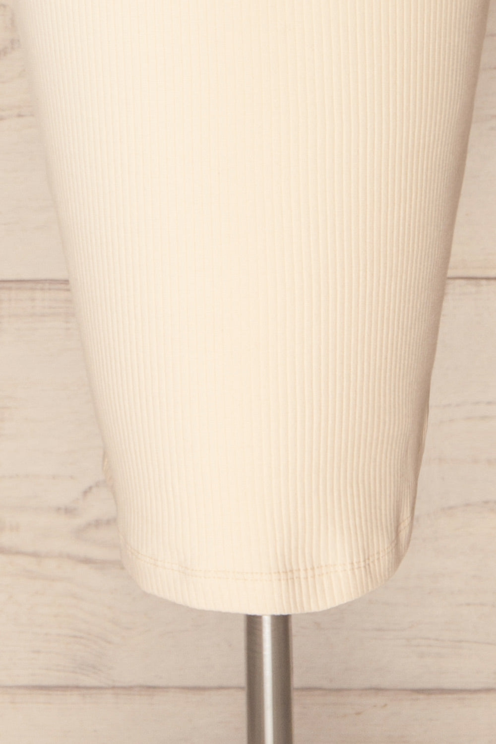 Sofia Beige Ribbed Sleeveless Midi Dress | La petite garçonne bottom
