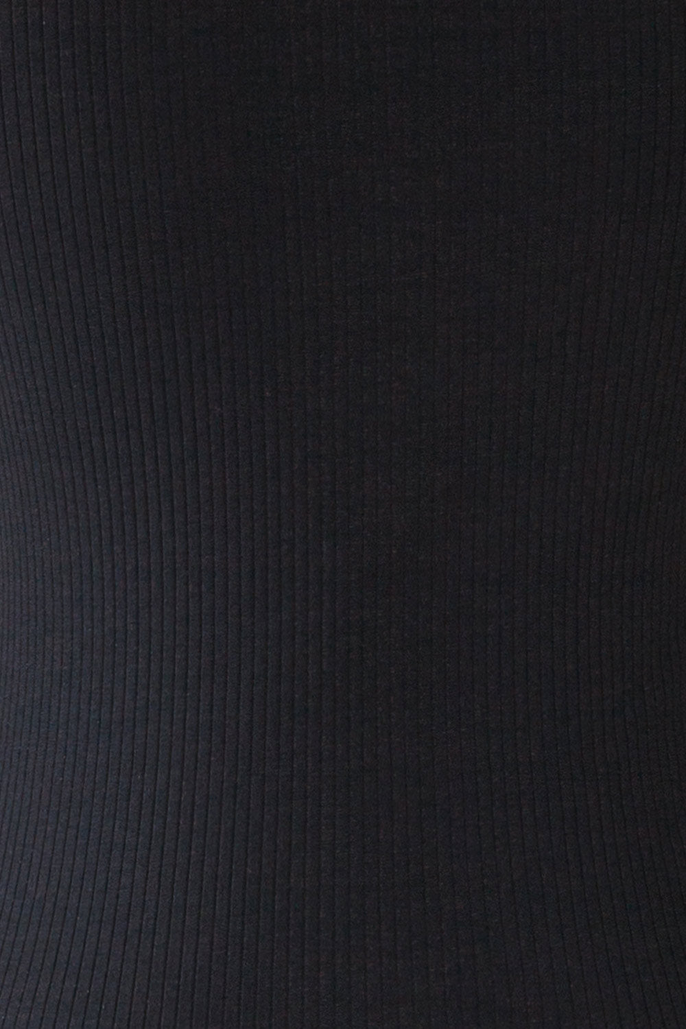 Sofia Navy Ribbed Sleeveless Midi Dress | La petite garçonne fabric