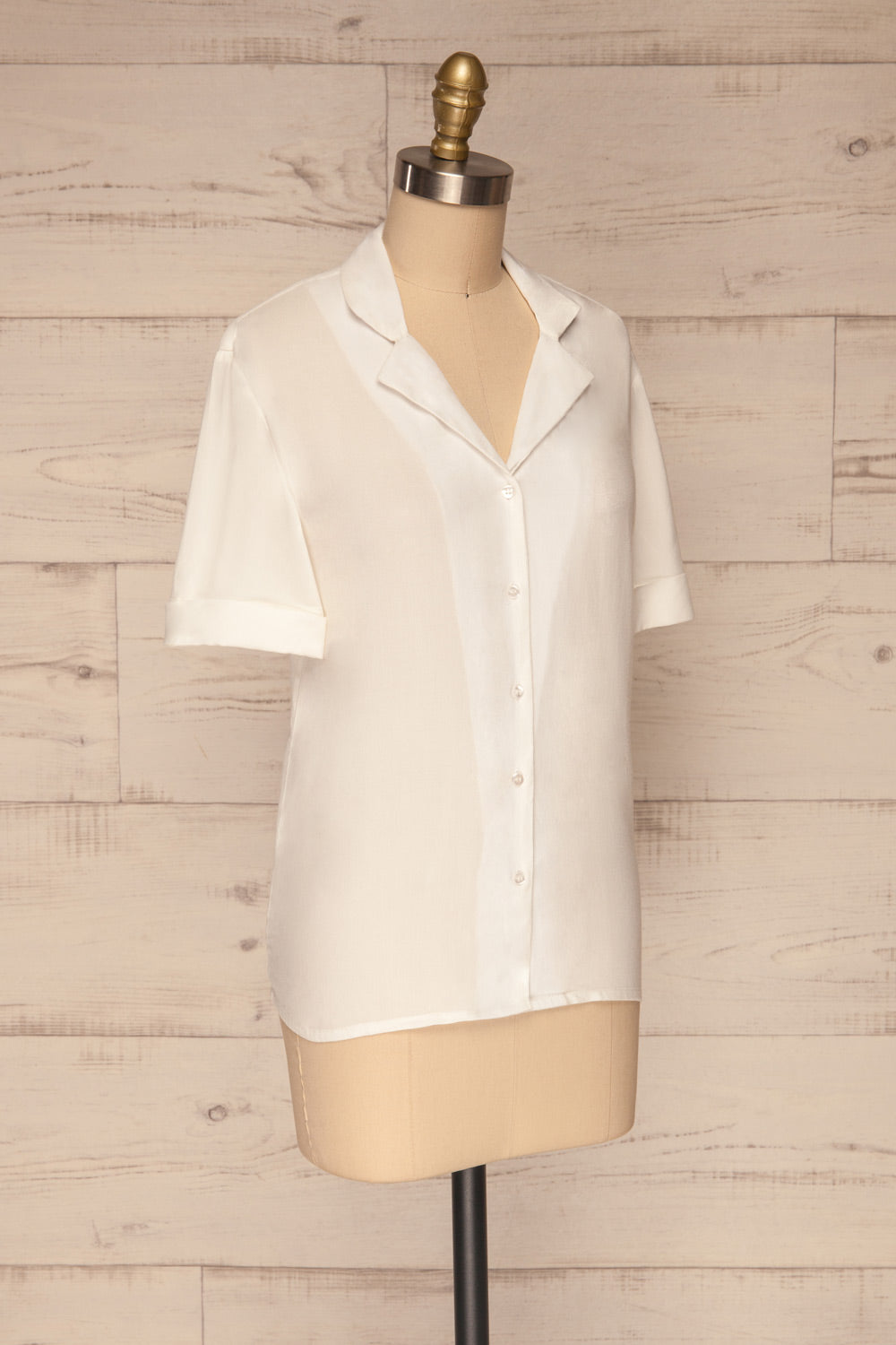 Soresina White Short Sleeved Shirt | La petite garçonne side view