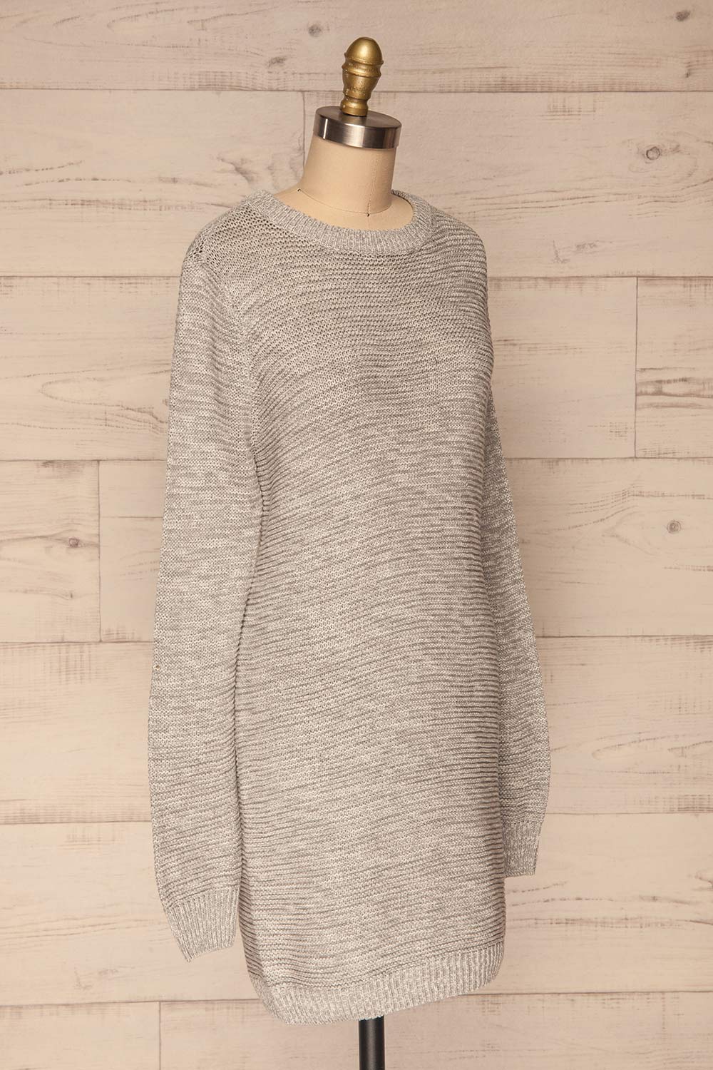 Sorinnes Sweater Dress | Robe Grise | La Petite Garçonne side view