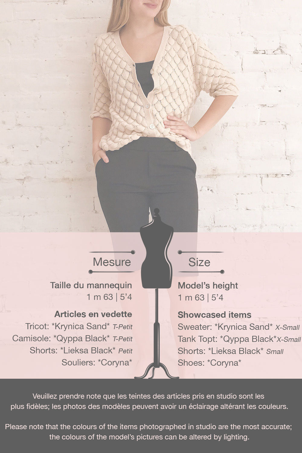 Krynica Sand Beige V-Neck Knit Top | La petite garçonne template