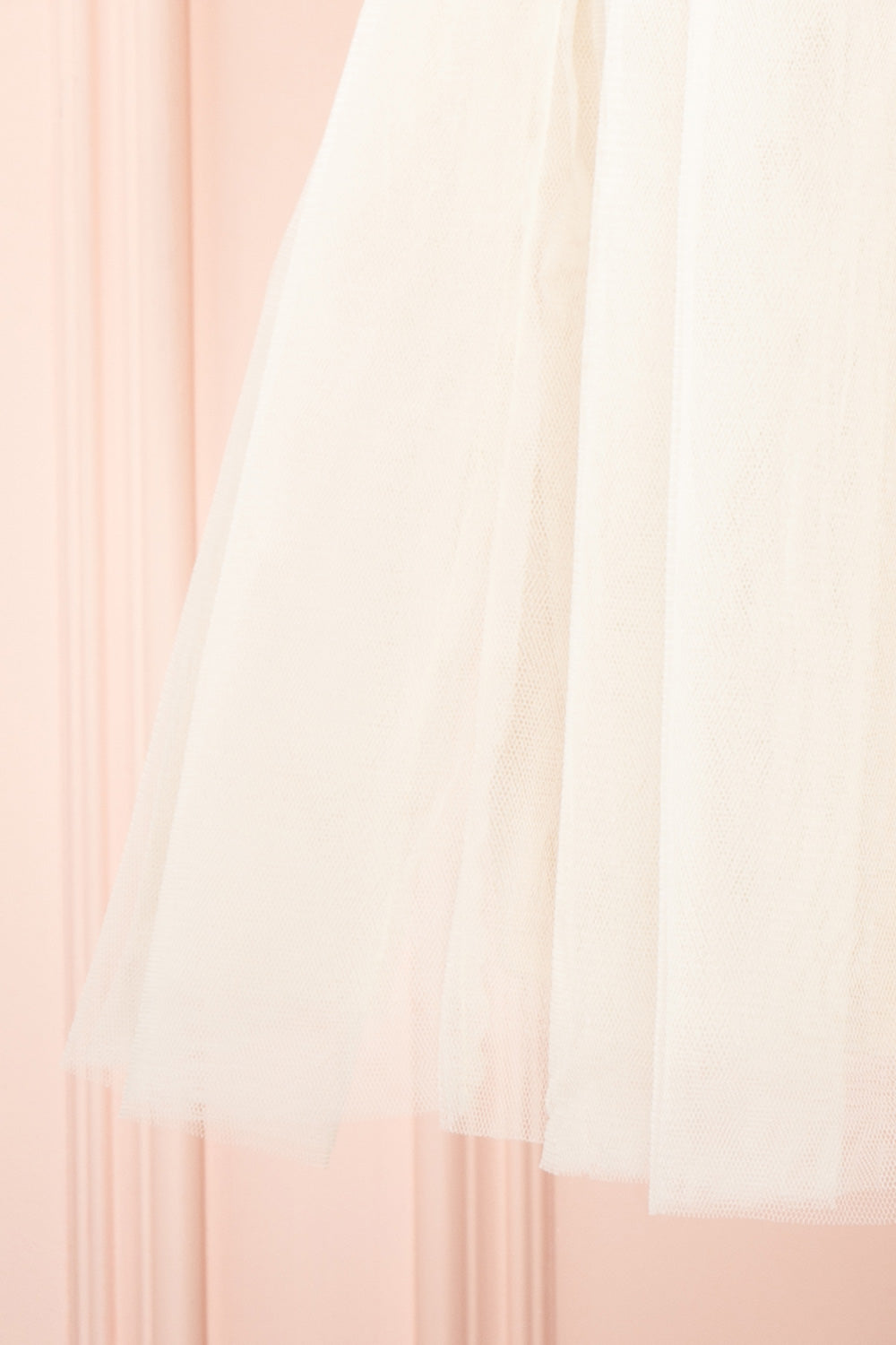 Sydalie Or Gold Sequin & Tulle A-Line Party Dress skirt close up | Boutique 1861