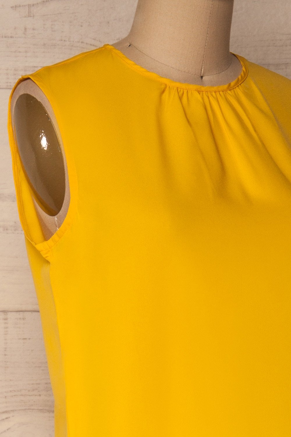 Taizy Yellow Midi Tent Dress with Front Slit | La Petite Garçonne
