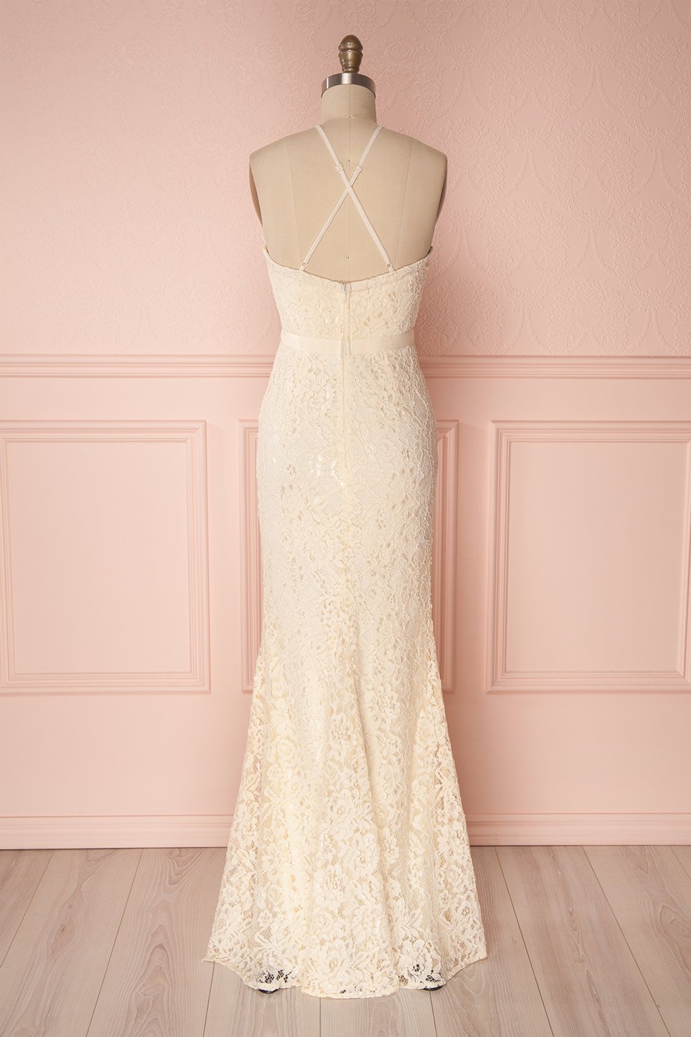 Tamia Sable | Ivory Maxi Lace Dress