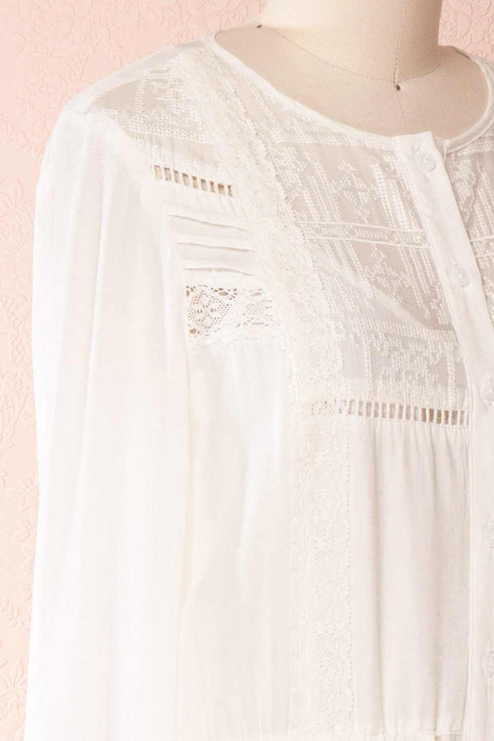 Tandice White Victorian Inspired Midi Dress | Boudoir 1861