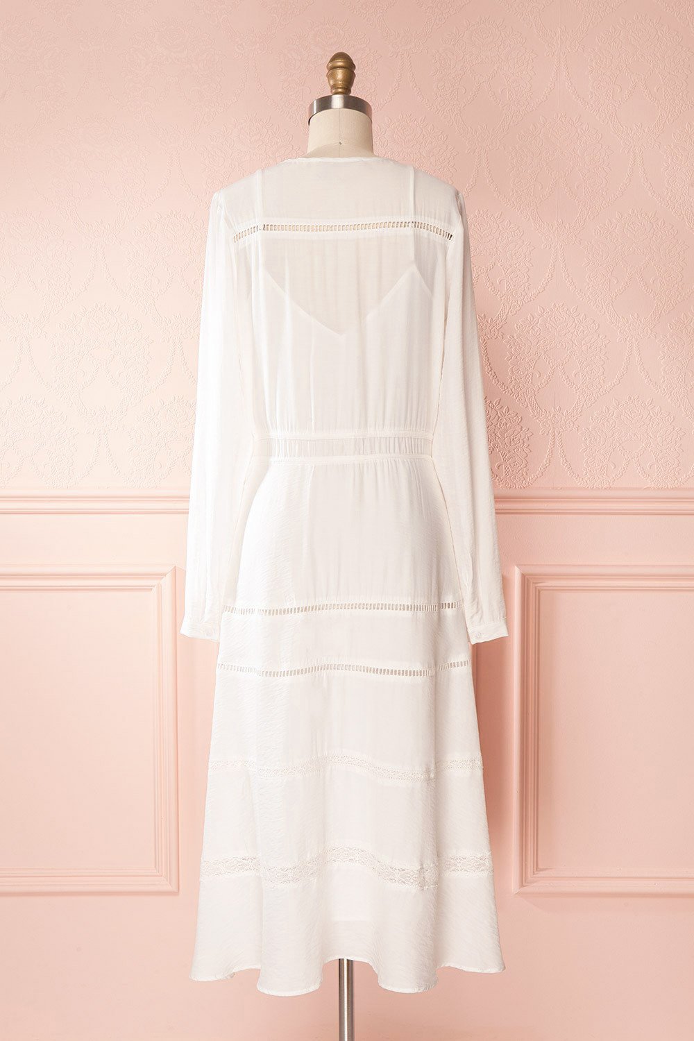Tandice White Victorian Inspired Midi Dress | Boudoir 1861