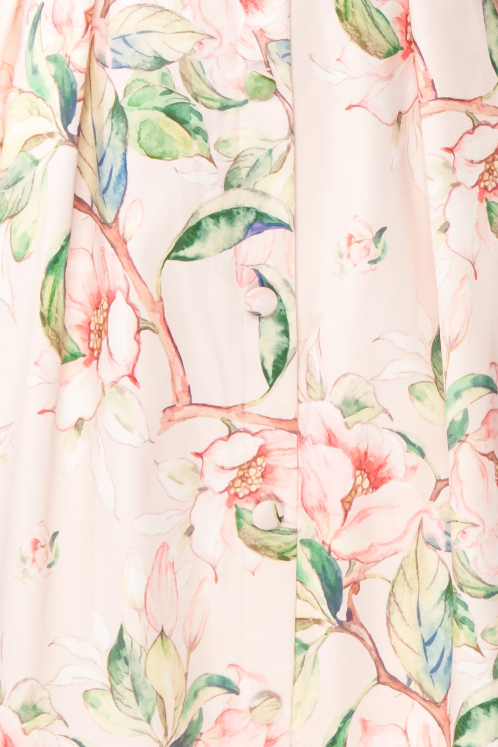 Taryn Pink Teal Floral A-Line Midi Dress fabric | Boutique 1861