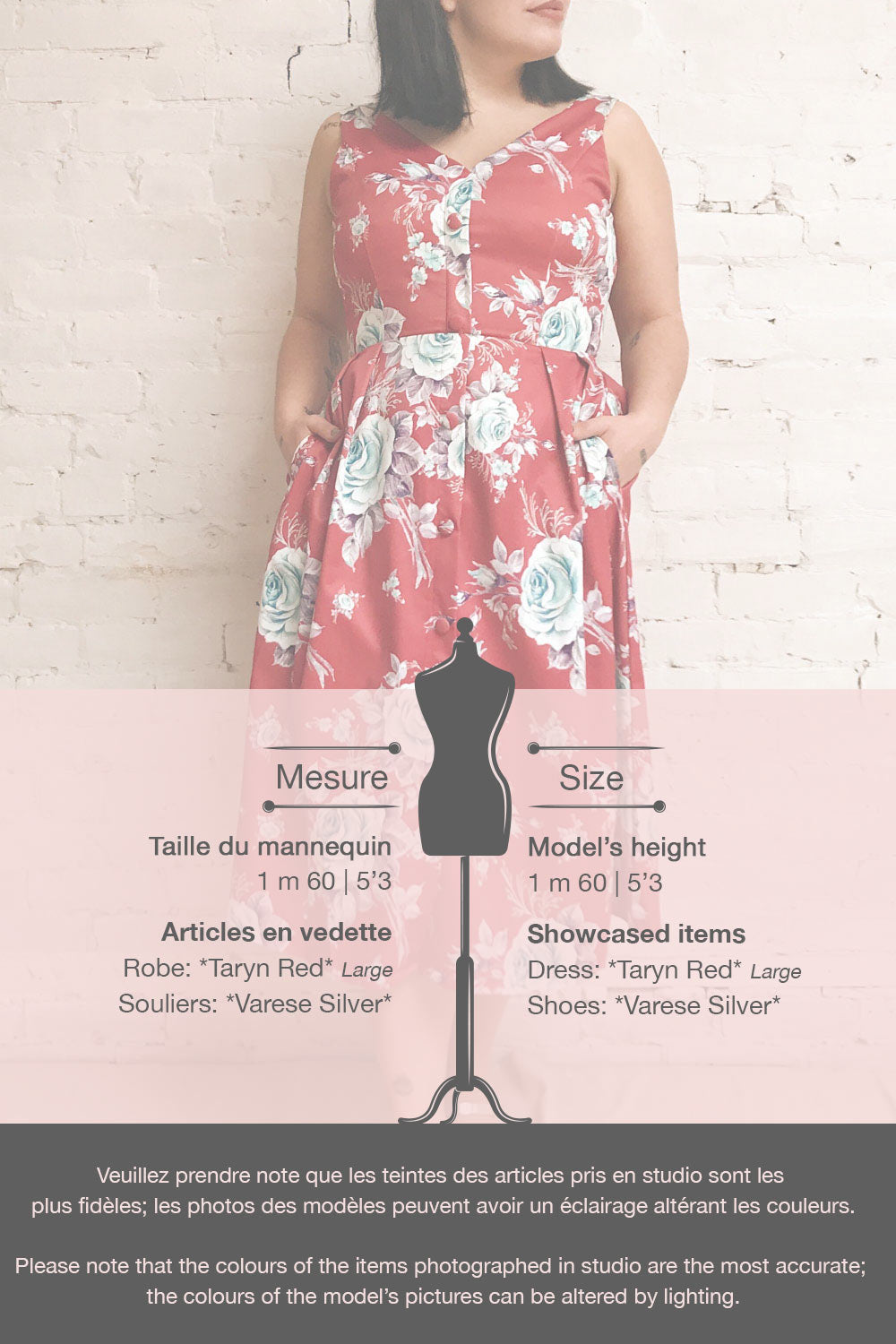 Taryn Red Floral Print A-Line Midi Dress | Boutique 1861 template 1