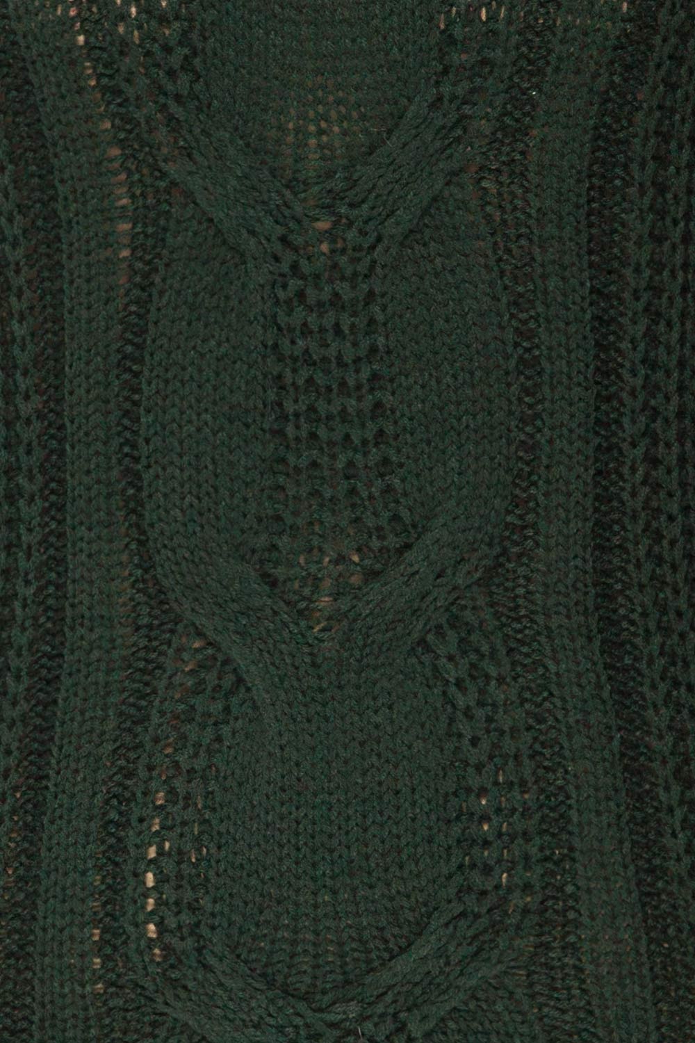 Temerin Pine Green Knit Sweater | Tricot | La Petite Garçonne fabric detail