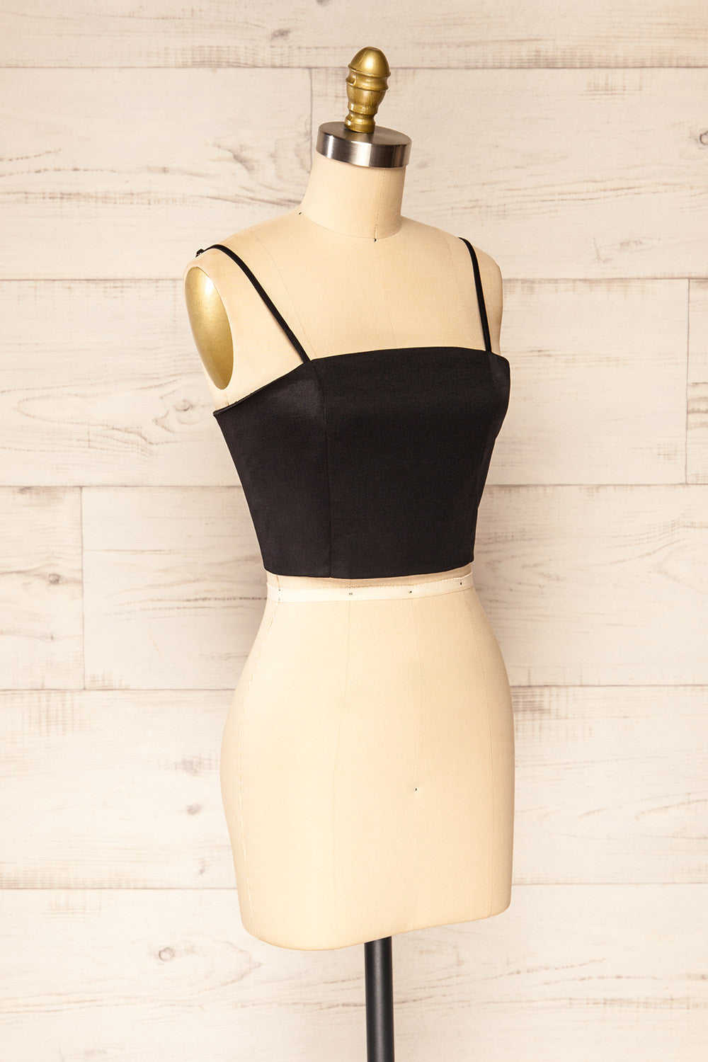 Termoli Black Tanks Top With Elastic Back | La petite garçonne side view