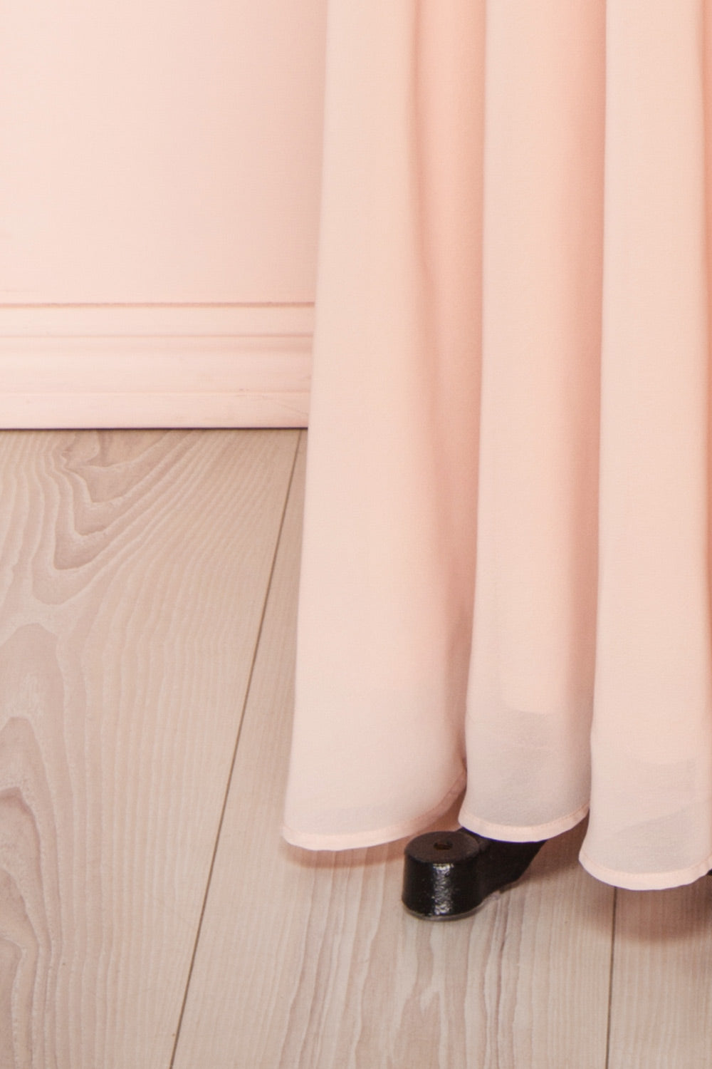 Thayna Blush Pink Embroidered Maxi Prom Dress | Boutique 1861