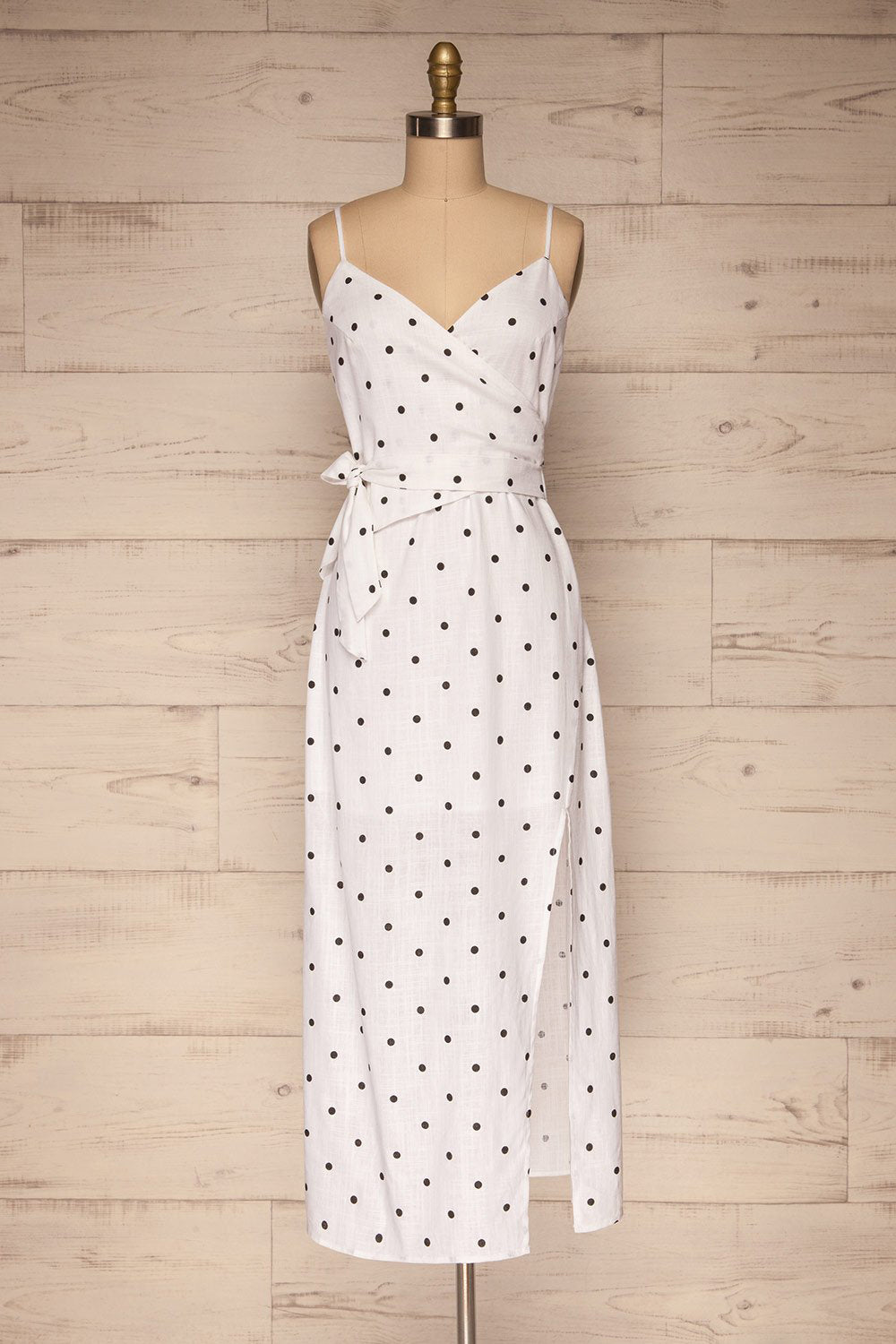 Tirana White Polka Dot Wrap Dress | La petite garçonne