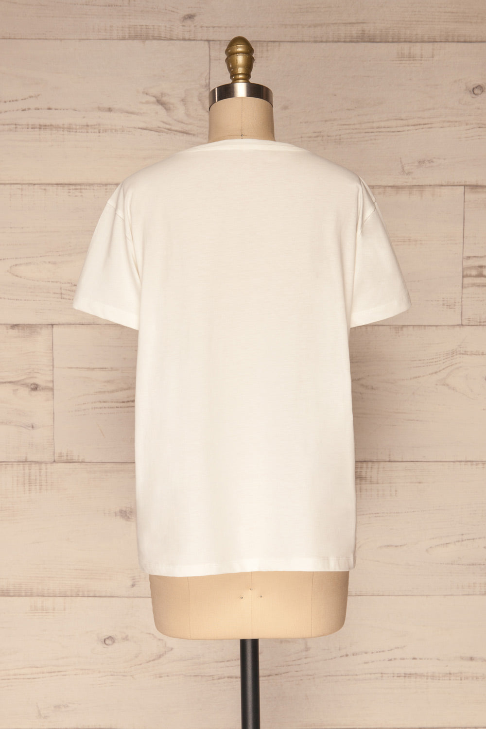 Tollatsch White Cat Print T-Shirt | La petite garçonne back view