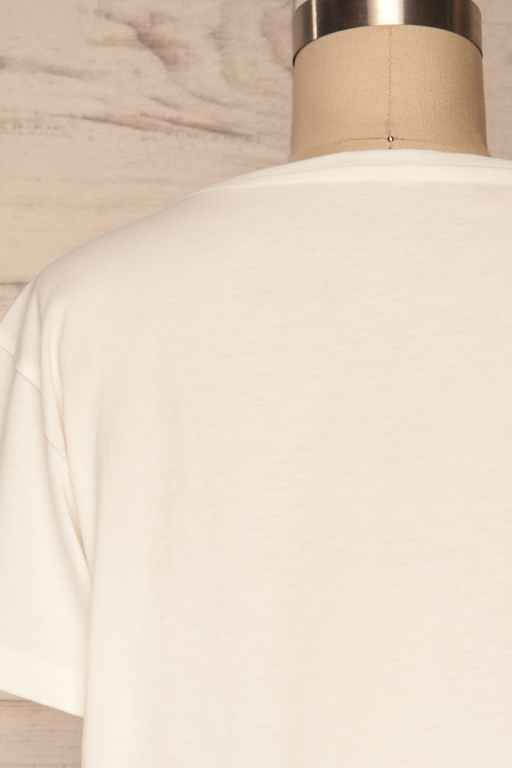 Tollatsch White Cat Print T-Shirt | La petite garçonne back close up