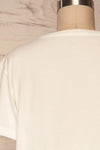 Tollatsch White Cat Print T-Shirt | La petite garçonne back close up