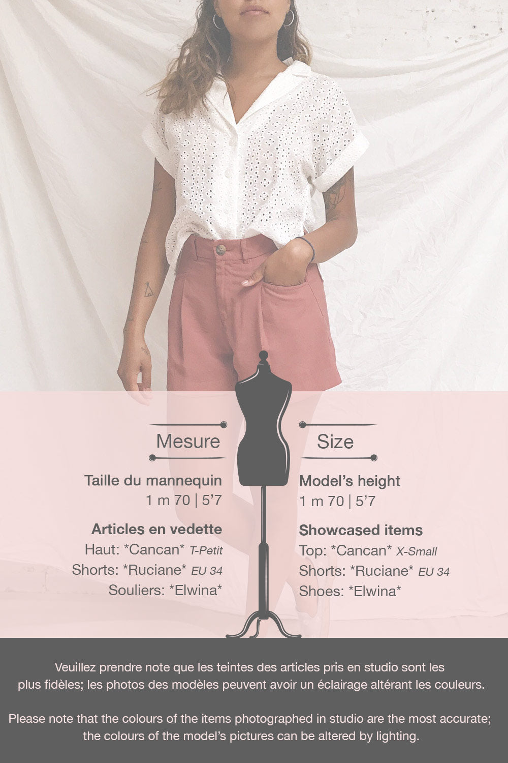 Cancan White Openwork Cropped Blouse | La petite garçonne template