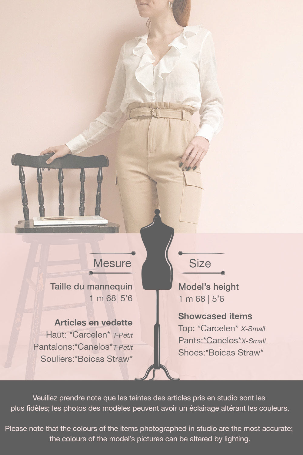 Canelos Beige Cargo Pants with Belt | La petite garçonne template