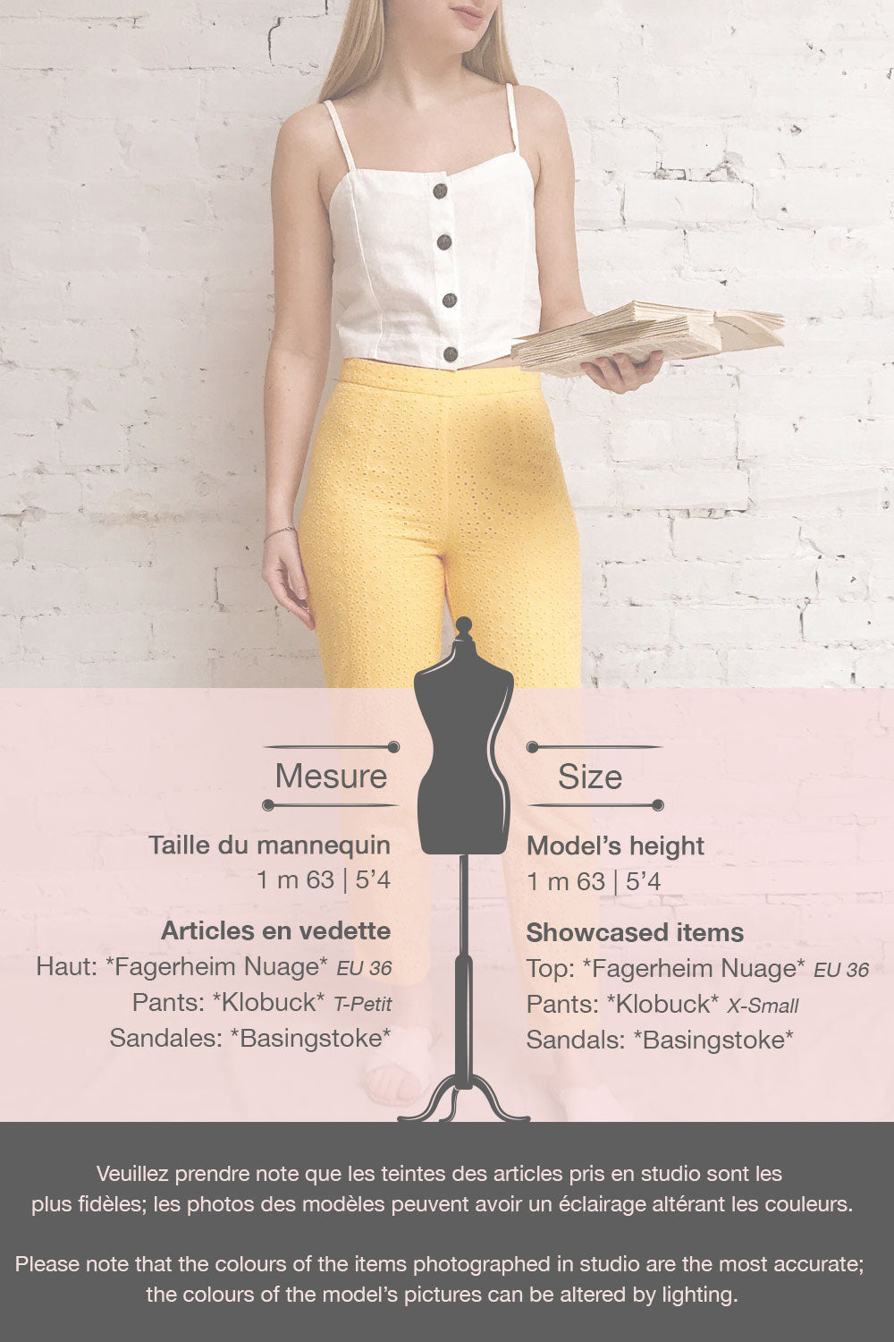 Klobuck Yellow Openwork Straight Leg Pants | La petite garçonne template 1