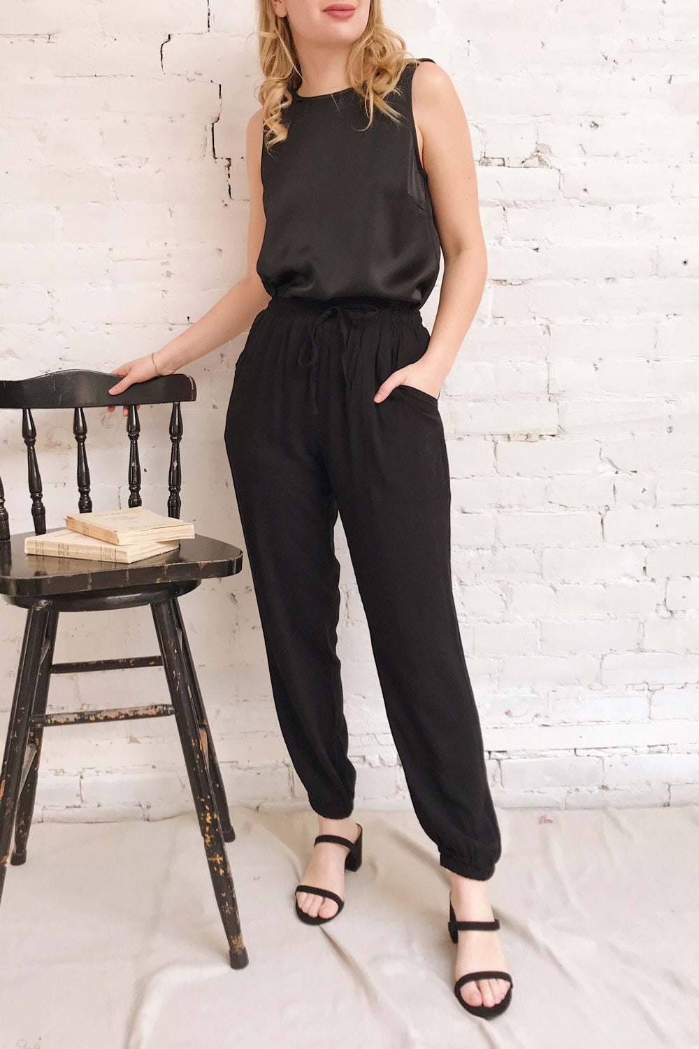 Kmesmi Black High Waist Pants | La petite garçonne model look