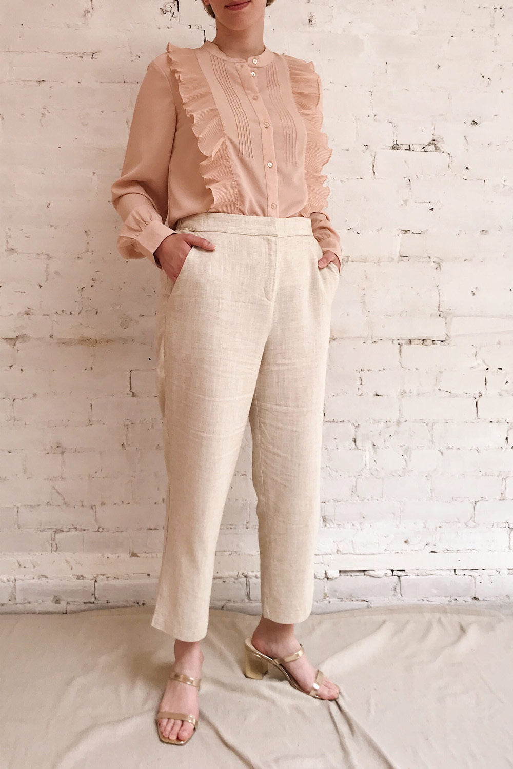 Lubien Dusty Rose Pink Long Sleeved Shirt | Boutique 1861 model look