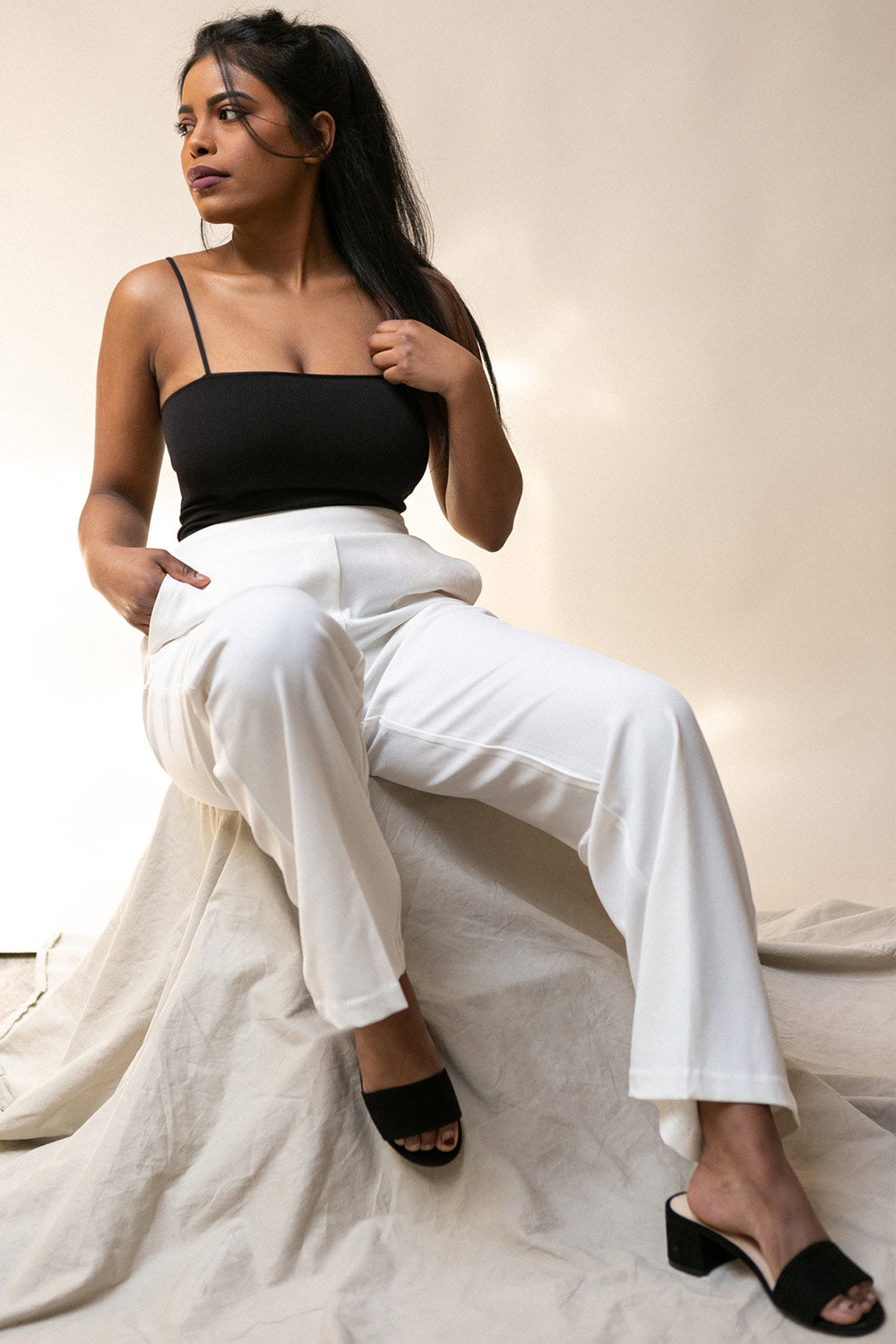 Oret Snow Stretchy White Tanga Bodysuit | La Petite Garçonne