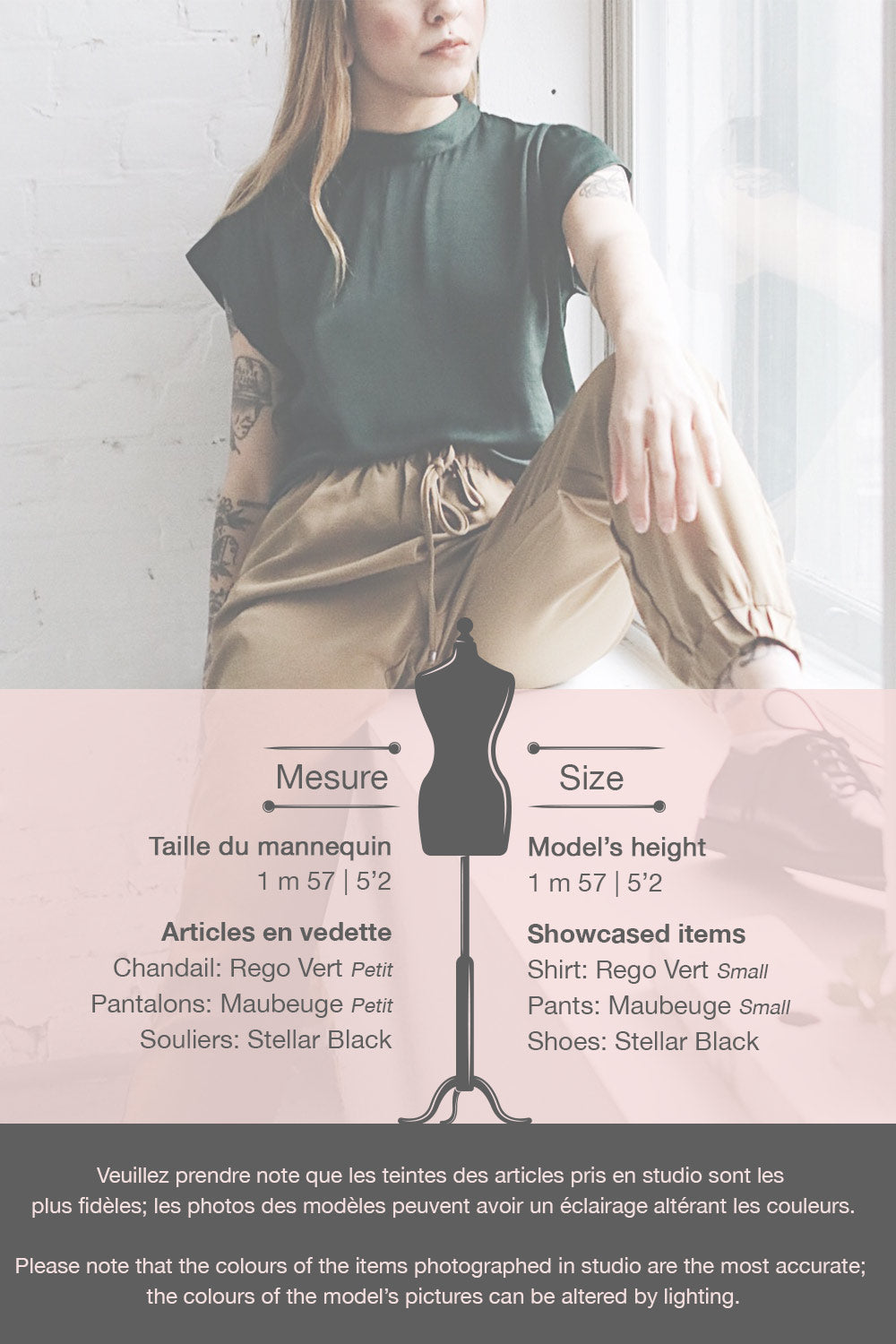 Maubeuge Khaki Lightweight Straight Leg Pants | La Petite Garçonne