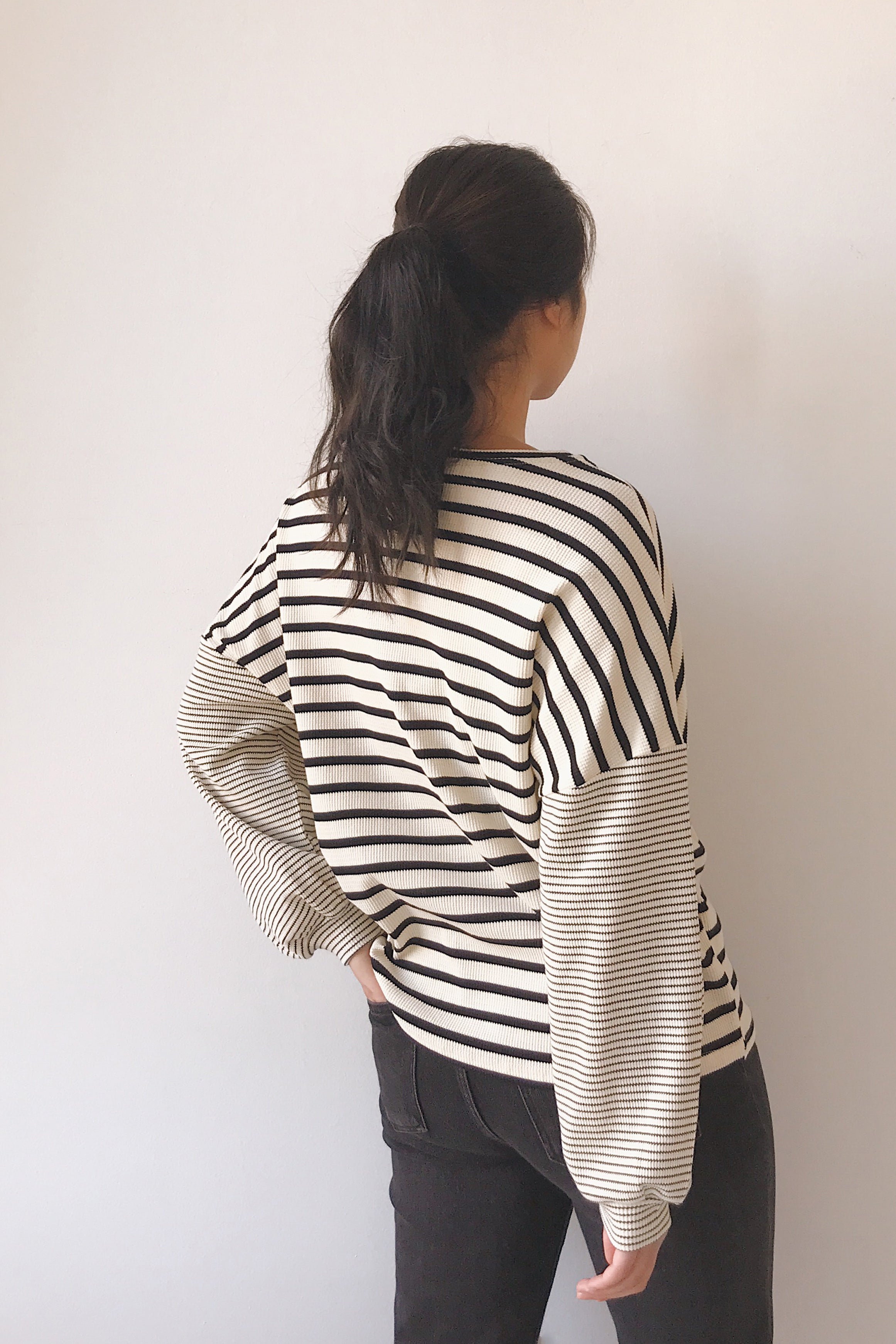 Valgane | Haut à Rayures en Tissu Gaufré