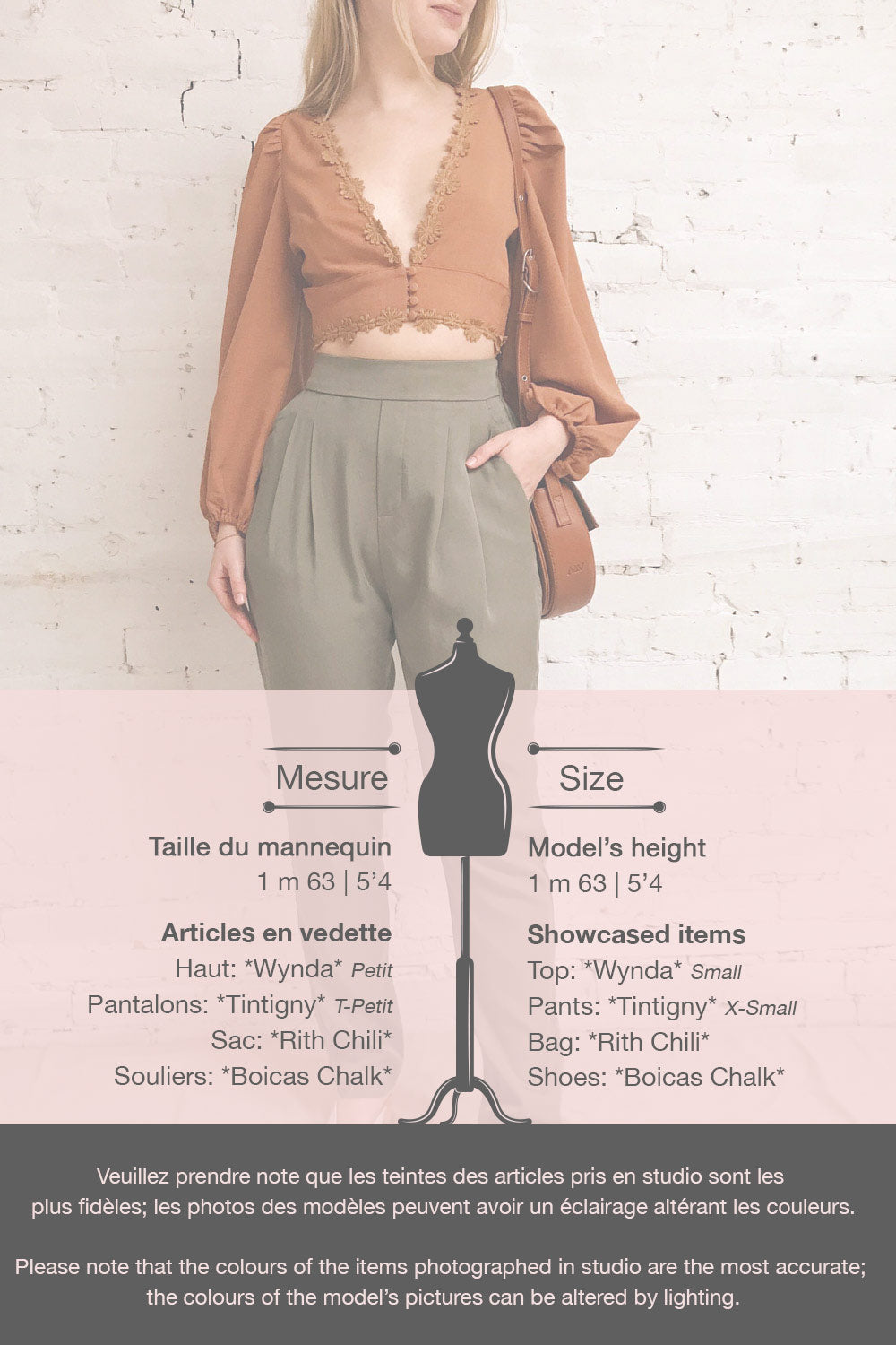 Wynda Light Brown Long Sleeved Crop Top | Boutique 1861 template