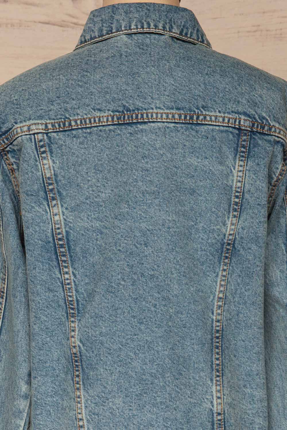 Tripani Light Blue Denim Jacket | Veste | La Petite Garçonne back close-up