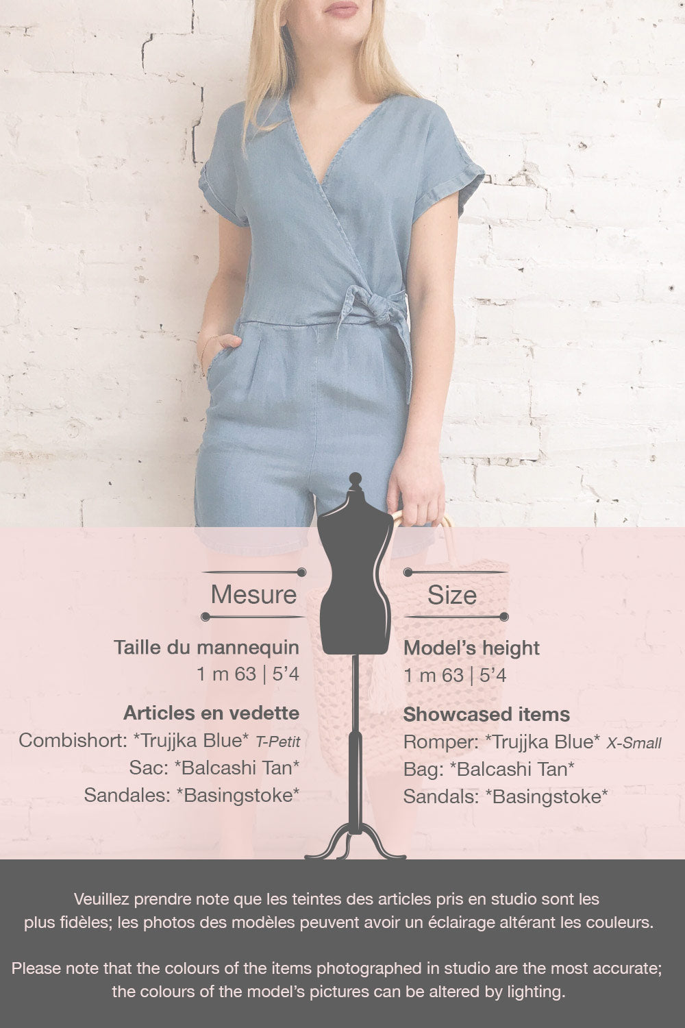 Trujjka Blue Short Sleeve Wrap Romper | La petite garçonne template