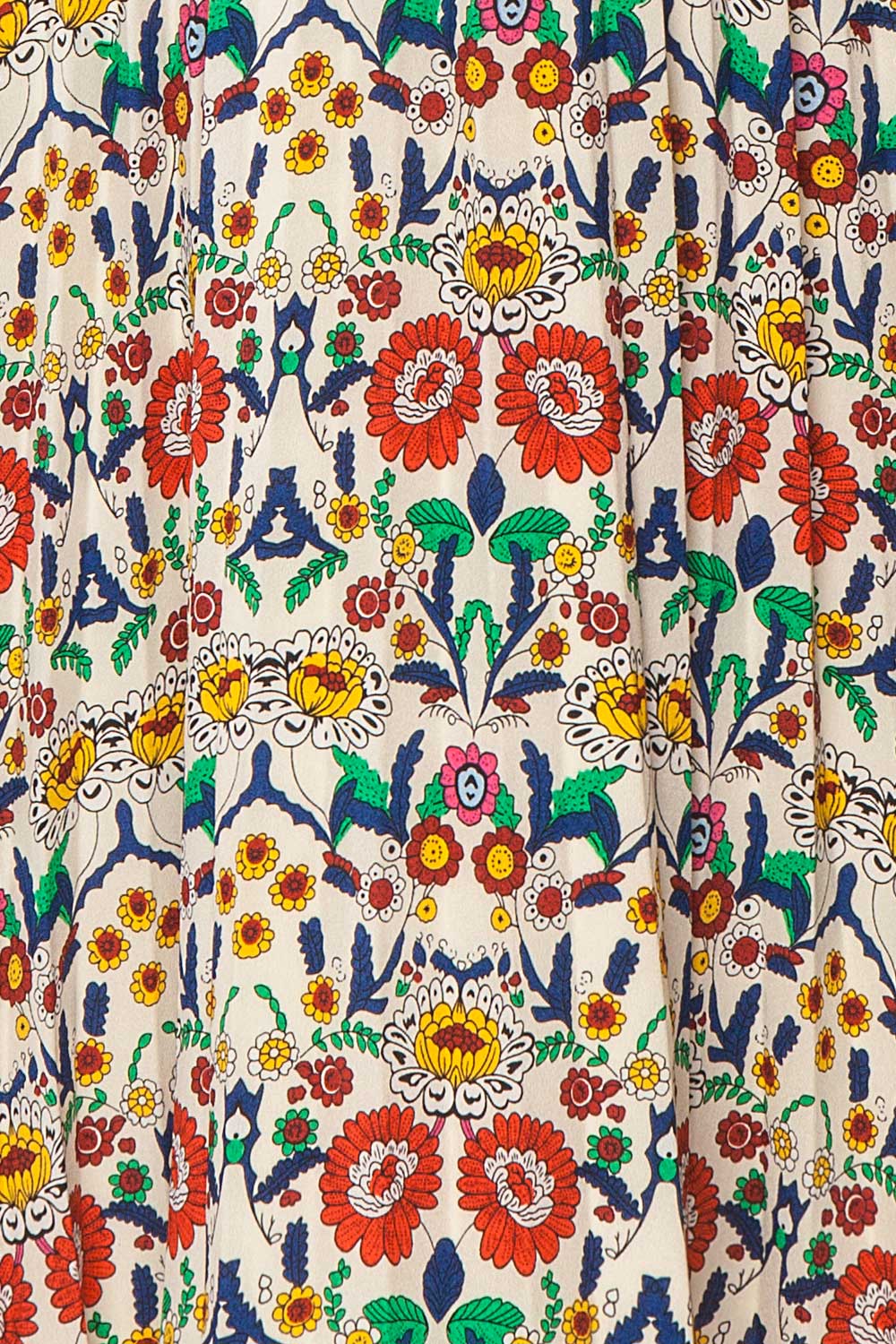 Tyrono Colourful Floral High-Waisted A-Line Skirt | Boutique 1861