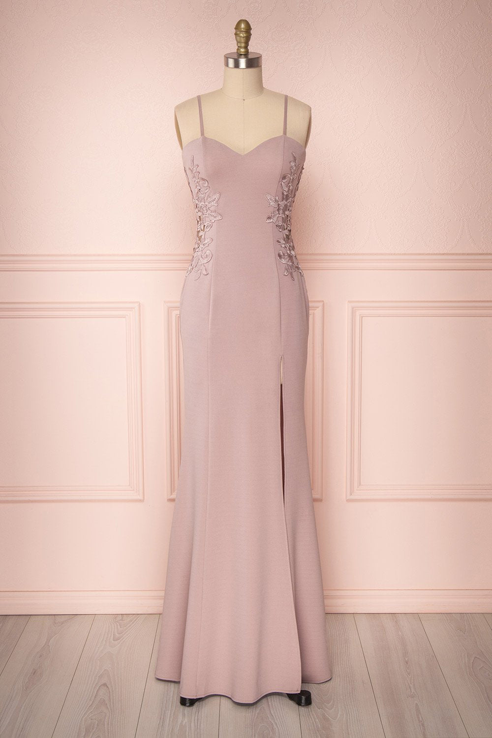 Ulianna Mauve Bustier Mermaid Gown with Lace | Boudoir 1861