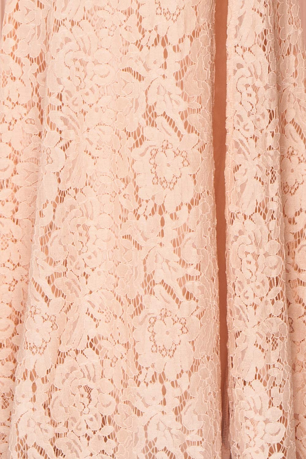 Uranie Blush Pink Lace Mermaid Gown | Boudoir 1861 fabric detail