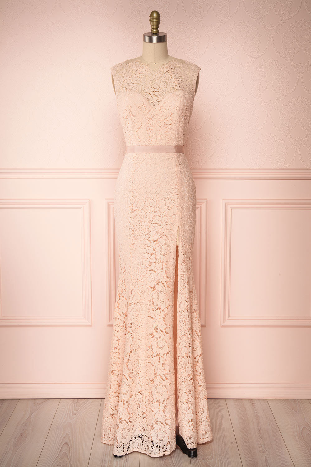 Uranie Blush Pink Lace Mermaid Gown | Boudoir 1861