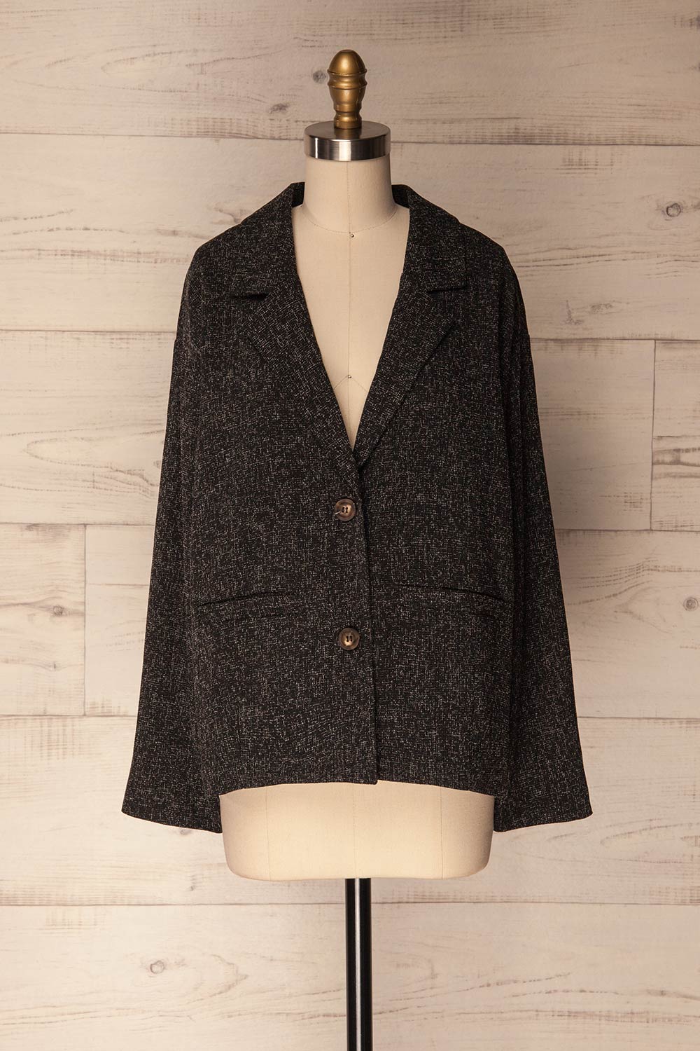 Urtaca Black Loose Blazer | La Petite Garçonne 1