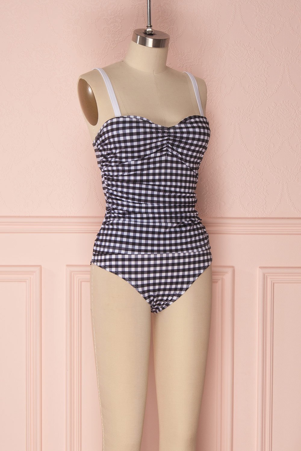 Uwimana Black & White Plaid Retro Swimsuit | Boutique 1861 5